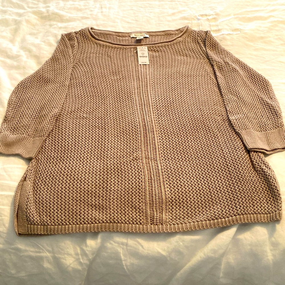 Open weave sweater tunic